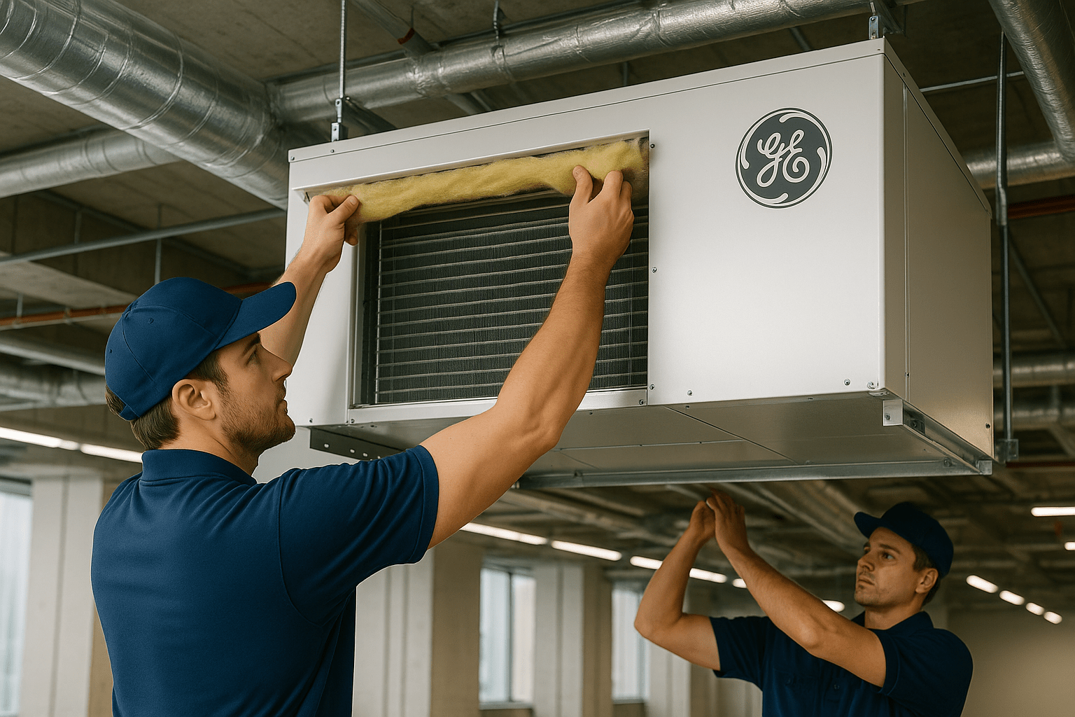 Instalación de aire acondicionado industrial en General Electric en Tenerife